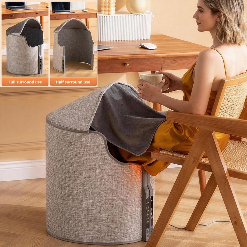 Foot Warmer, Desk Heater, Under Desk Heater with Plush Fleece Blanket, Fast Heating Portable Design, 5 Level Temperature Control and Lcd Display, Safe for Office Home Use. - Image 3